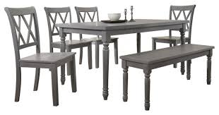 Best prices & largest inventory. 6 Piece Luxembourg Dining Set With Bench Traditional Dining Sets By Furniture Import Export Inc Houzz