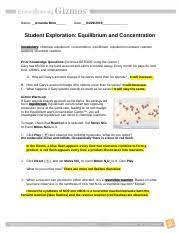Download student exploration osmosis gizmo answer key pdf. Gizmo Equilibrium Concentration Student Lab Sheet Doc Name Amanda Brito Date Student Exploration Equilibrium And Concentration Vocabulary Chemical Course Hero