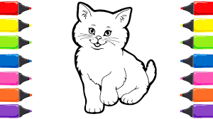 Renkleri Ogreniyorum Kedi Boyama Nasil Cizilir Nasil Boyanir Boyama Oyunu Youtube