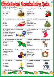 Christmas Vocabulary Quiz Vocabulary Quiz Christmas Worksheets Christmas Quiz