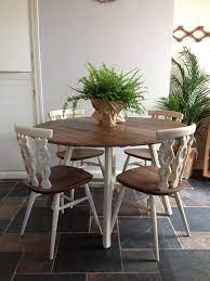 Ercol Drop Leaf Round Table And Four Chairs Round Kitchen Table Round Table And Chairs Dining Table Chairs