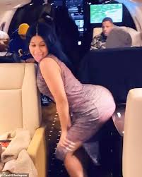 cardi b twerks up a storm aboard private jet before