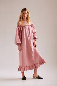 Judas Tree Loungewear Dress Sleeper Dresses Lounge Wear Off Shoulder Dress