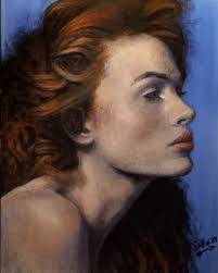 Last spring I began painting portraits, this was the first portrait.  Looking back