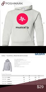 musical ly white youth hoodie s m l xl musical ly graphic