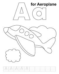 A For Aeroplane Coloring Page With Handwriting Practice Download Free A For Aeropla Letter A Coloring Pages Alphabet Coloring Pages Kids Handwriting Practice