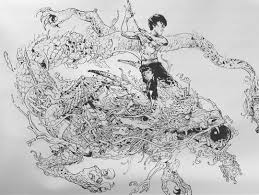 Kjg S Second Drawing Inspired By Brucelee Steveaoki Complexcon Dimmakcollection Is Done Illustration Pentelbrushpen Liv Kim Jung Drawings Cool Drawings