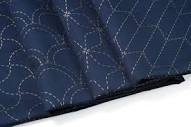 Sashiko fabric panel with 8 wash-out patterns, indigo - SARTOR BOHEMIA