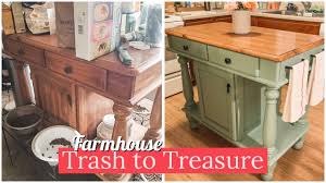 No need to touch the trash can. Kitchen Island Makeover Farmhouse Trash To Treasure Youtube
