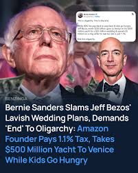 On Tuesday, Senator Bernie Sanders (I-Vt.) called out billionaire and  Amazon founder Jeff Bezos for extravagant spending amid widespread economic  inequality in the U.S. Sanders took to X, formerly Twitter, and condemned