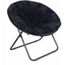Mainstays Folding Plush Saucer Chair Multiple Colors Walmart Com Saucer Chairs Circle Chair Fold Out Chair