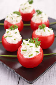 Tomates Cerises Farcies Au Fromage Recette En 2020 Tomates Cerises Farcies Recettes De Cuisine Tomates Cerises