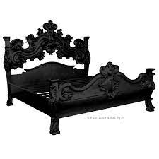 King Arthur Bed Black Baroque Furniture Rococo Furniture Goth Home Decor