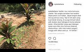 Mengikut kaedah hukum faraid, adik beradik tidak mewarisi kerana mereka terdinding oleh anak lelaki. Kakak Eyka Farhana Meninggal Dunia Media Hiburan