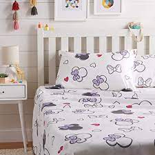Check spelling or type a new query. Amazon Com Amazon Basics By Disney Minnie Mouse Purple Love Bed Sheet Set Full Home Kitchen