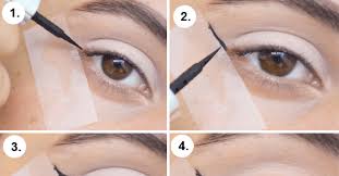 Gently dab the powder over the top of the (dried. Use Tape For Winged Eyeliner