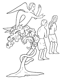 Male and female he created them. adam is praising god and the animals are darling. Adam And Eve Coloring Pages With Animals Coloring4free Coloring4free Com