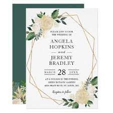 Modern Gold Frame Nature Green Floral Wedding Card Gold Wedding Gifts Cust Floral Wedding Invitations Geometric Wedding Invitation Modern Wedding Invitations