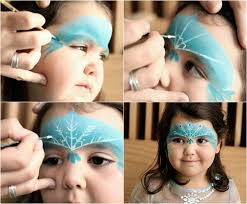 Kinderschminken Eiskonigin Ideen Karneval Make Up Fasching Carnival Elsa Schminken Kinder Schminken Bemalte Gesichter