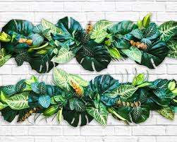 Tropical Garland Tropical Party Decor Luau Party Etsy Tropical Party Decorations Tropical Decor Luau Party Decorations