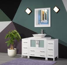 Qquality bathroom vanities ranging from 49 to 54 inches wide are great choices for modern bathrooms with a little extra space. 54 Inches Single Sink Bathroom Vanity Combo Set 8 Drawers 1 Shelf 3 Ca Homebeyond
