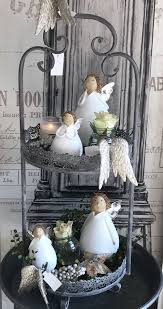 French Shabby Chic Etagere 2 Stockig Rund Metall Grau Blutenbordure 67 Cm Neu Shabby Dekoration Neue Mobel
