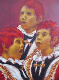 FRAMED OIL PAINTING OF BOY