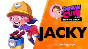 Learn how to draw jacky from brawl stars. How To Draw Jacky Brawl Stars Not Super Easy Drawing Tutorial With A Coloring Page Youtube