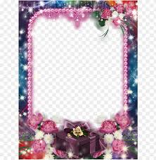 ✓ free for commercial use ✓ high quality images. Dark Blue Transparent Frame With Purple Gift And Flowers Background Best Stock Photos Toppng