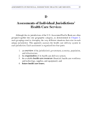 Appendix Dd Assessments Of Individual Jurisdictions Health