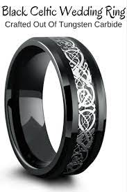 Brennus Celtic Wedding Rings Celtic Wedding Black Tungsten Wedding Band