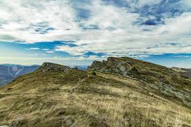 Moody Highland Rocky Mountain Landscape Dry Grass Ground And Stock Photo Picture And Royalty Free Image Image 140110829