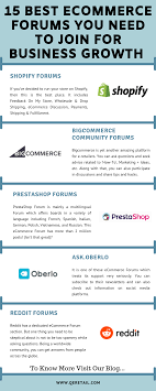 15 Fascinating Ecommerce Forums That Triggers Business Growth Ecommerce Online Marketing Business