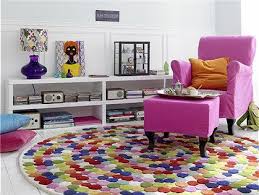 Teppich Bunte Punkte Rund Teppich Bunt Auto Mobel Dekor