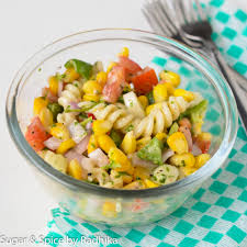 It makes a perfect and satisfying summer lunch that is ready within minutes. Sweet Corn And Pasta Salad Sugar Spice By Radhika