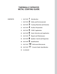 Thermally Sprayed Metal Coating Guide Thermally Sprayed