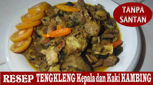 5 resep masakan balado, dari bahan telur, terong, ayam, petai dan cumi, favorit keluarga di rumah. Resep Cara Membuat Tengkleng Kepala Dan Kaki Kambing Tanpa Santan Youtube