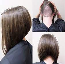 Absolutely Love This Angled Bob You Would Never Know The Underneath Is Shaved P Hairbykris Angled Bob Hairstyles Short Hair Styles Asymmetrical Bob Haircuts