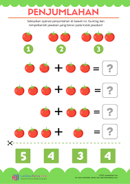 Contoh soal anak tk b matematika memang dimodifikai dengan serangkaian gambar yang diwarnai untuk menambah semangat dan menarik perhatian anak untuk belajar. Penjumlahan Tk Lembarkerja Com