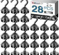 Magnetic Hooks Heavy Duty, 28Lb Strong Rare Earth Neodymium Magnets with Hook...