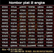 Ada kereta mewah pakai nombor lama seperti kt1, dad1, l7 dll yang 4. Nombor Plat 2 Angka Offer Jual Beli No Plate Malaysia Facebook
