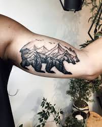 Cactus tattoos are often done as shadows or silhouettes too, so fashionable fellows can peruse some black ink the most striking accompaniment for a cunning cactus creation is usually a striking orange sunset. 150 Tattoo Ideas For Mountain Lovers Body Art Guru