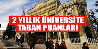 İstanbul üniversitesi açık öğretim fakültesi taban puanları tablosu! 2 Yillik Universite Taban Puanlari 2019