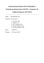 Urea 1 m dan 2 m 4. Doc Laboratorium Kimia Sma Methodist 3 Praktikum Kimia Kelas Xii Ipa 1 Semester Ii Sherley Margan Academia Edu