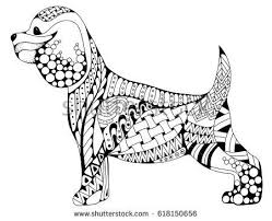 Black And White Spaniel Cartoon Cartoon Cocker Spaniel Stock Images Royalty Free Images Vectors Spaniel Art Cocker Spaniel Dog Dog Art