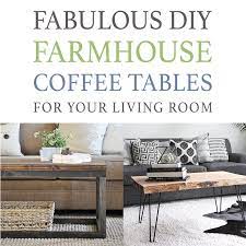 Go for a bright look with the thick white supports, or the more industrial black hairpin leg choice. Fabulous Diy Farmhouse Coffee Tables For Your Living Room The Cottage Market