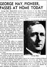 Obituary for GEORGE HAY (Aged 80)