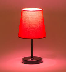Buy Lighto Flavors Small Table Lamp With Red Shade Online Table Lamps Table Lamps Lamps Lighting Pepperfry Product Red Lamp Shade Table Lamp Lamp