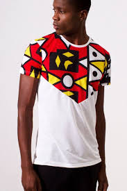 Black And White African Print Shirt White V Design T Shirt With African Print Samakaka Print Etsy In 2020 African Print Shirt African Shirts For Men African Shirts
