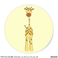 Libro para colorear para adultos páginas para colorear mandalas para adultos libro de colorear para adultos páginas para colorear gratis. Tall Cute Giraffe Cartoon Animal Classic Round Sticker Zazzle Com Cute Giraffe Cartoon Animals Cartoon Giraffe